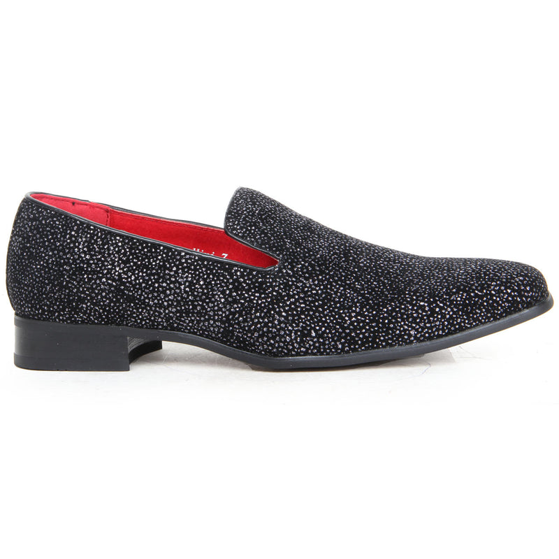 Shiny Glitter Formal Shoes - Carlo (Black Diamond)