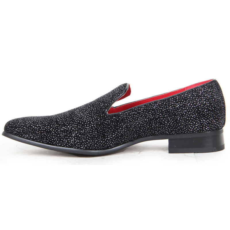 Shiny Glitter Formal Shoes - Carlo (Black Diamond)