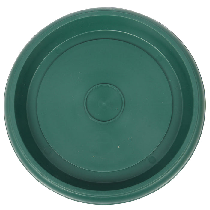 Plant Pot Round Saucer. Flower Pot Deep Drip Tray Strong Plastic.(Pack of 5)(Green)