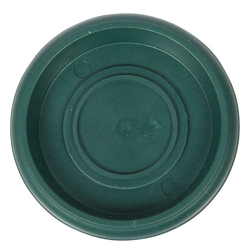 Plant Pot Round Saucer. Flower Pot Deep Drip Tray Strong Plastic.(Pack of 5)(Green)
