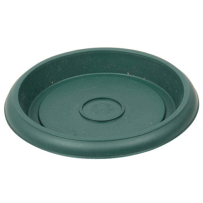 Plant Pot Round Saucer. Flower Pot Deep Drip Tray Strong Plastic.(Pack of 5)(Green)