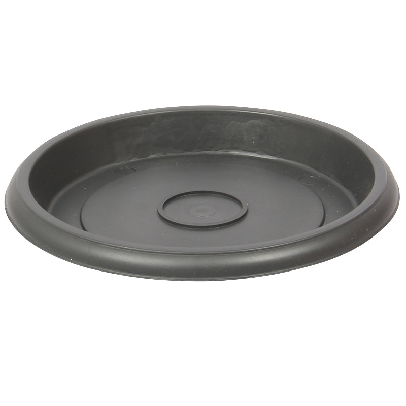 Plant Pot Round Saucer. Flower Pot Deep Drip Tray Strong Plastic.(Pack of 5)(Antrasit)