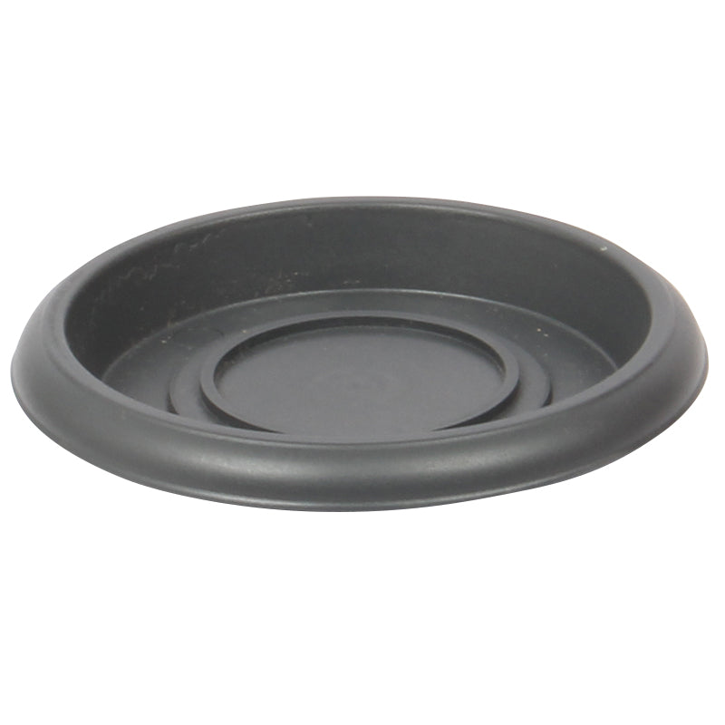 Plant Pot Round Saucer. Flower Pot Deep Drip Tray Strong Plastic.(Pack of 5)(Antrasit)