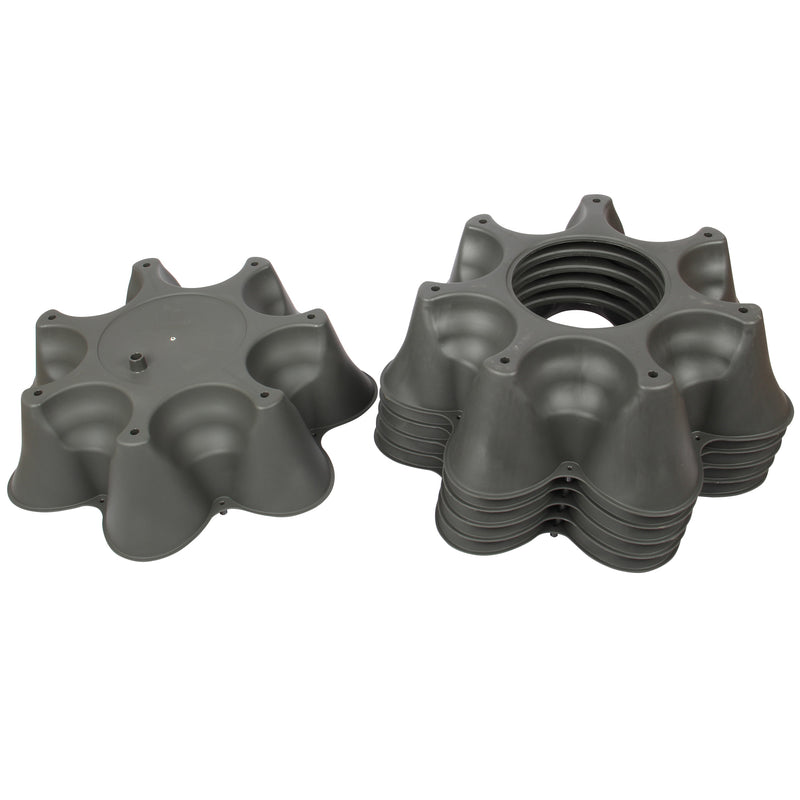 Stacking Garden Flower Tower Pot. Strawberry Planter Pot with Wheels. (6x7 Pocket) (42 Plants).