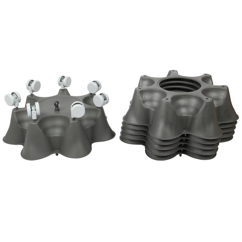 Stacking Garden Flower Tower Pot. Strawberry Planter Pot with Wheels. (6x7 Pocket) (42 Plants).