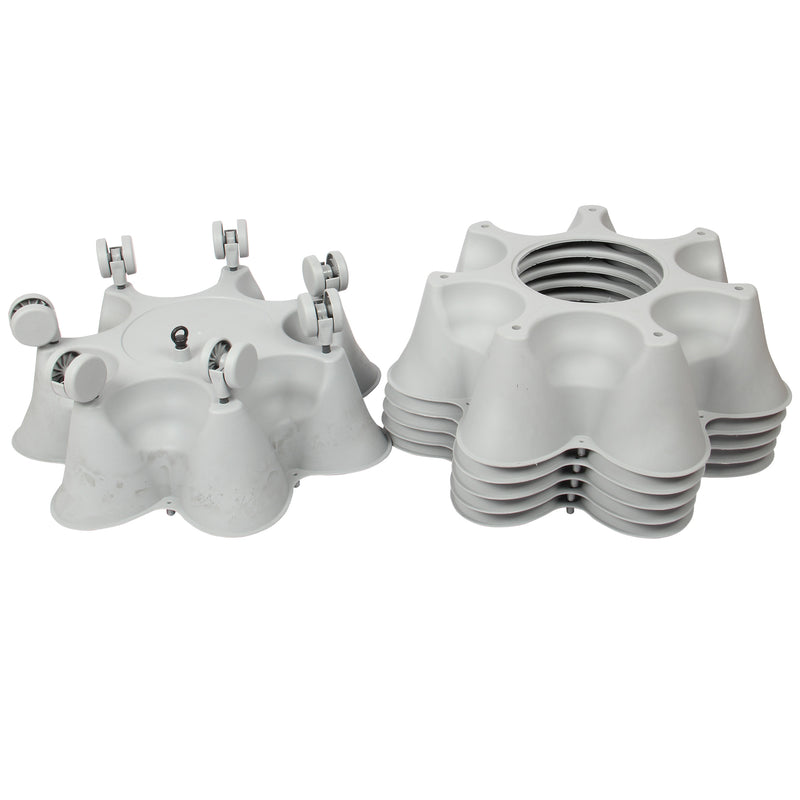 Stacking Garden Flower Tower Pot. Strawberry Planter Pot with Wheels. (6x7 Pocket) (42 Plants).