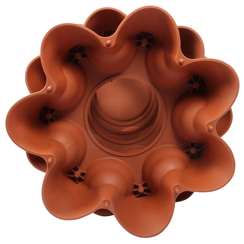 Stacking Garden Flower Tower Pot. Strawberry Planter Pot with Wheels. (6x7 Pocket) (42 Plants).