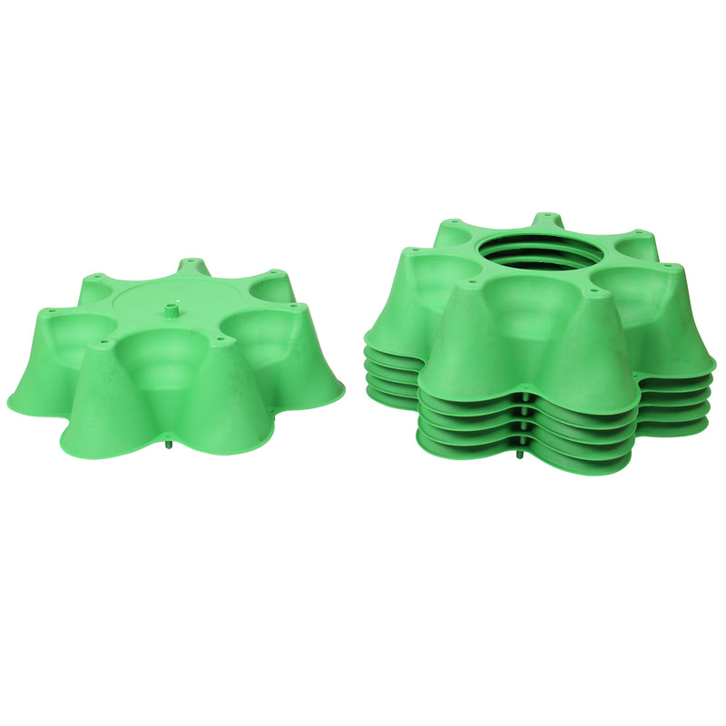 Stacking Garden Flower Tower Pot. Strawberry Planter Pot with Wheels. (6x7 Pocket) (42 Plants).