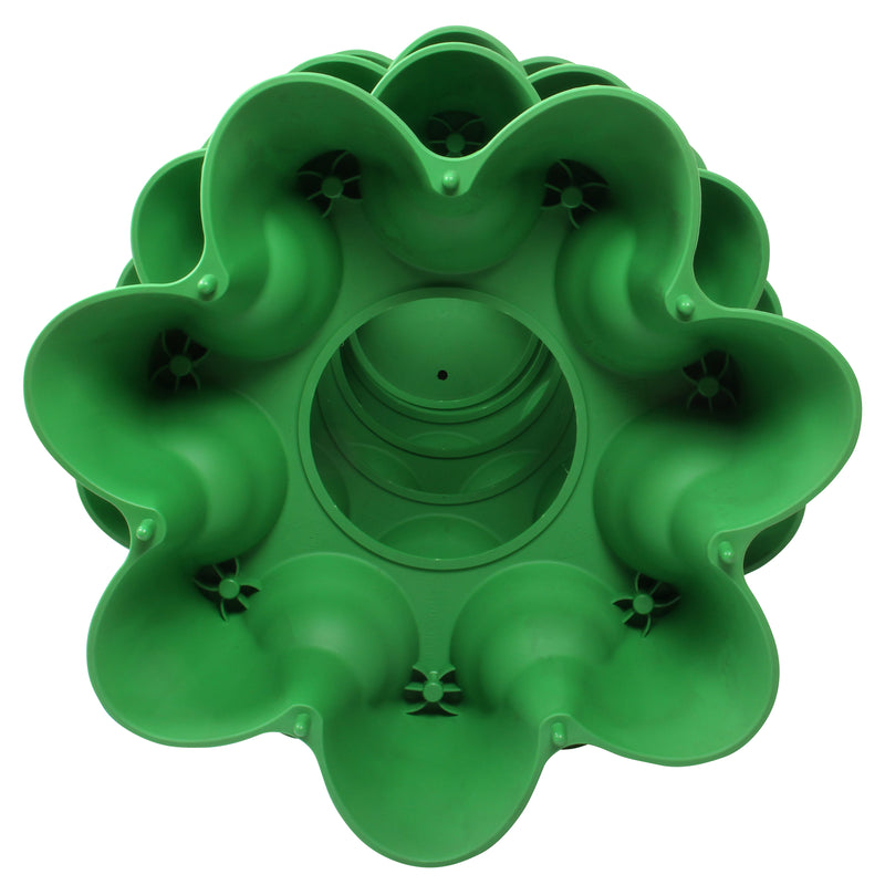 Stacking Garden Flower Tower Pot. Strawberry Planter Pot with Wheels. (6x7 Pocket) (42 Plants).