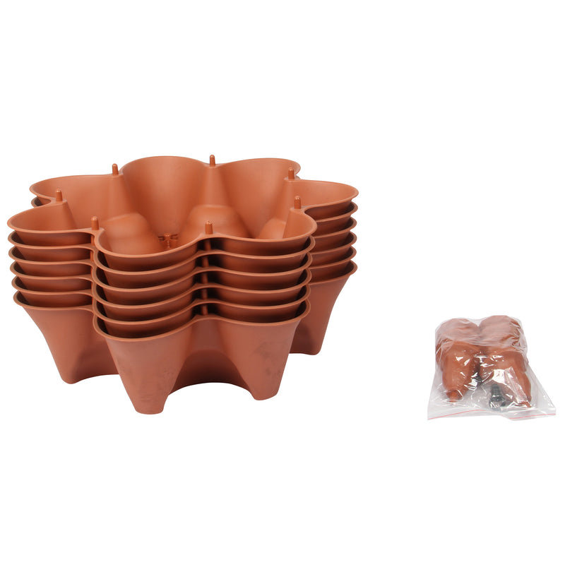 Stacking Garden Flower Tower Pot. Strawberry Planter Pot. (6x7 Pocket) (42 Plants).