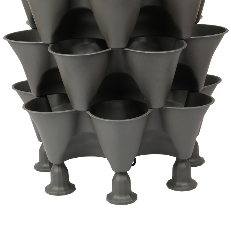 Stacking Garden Flower Tower Pot. Strawberry Planter Pot. (6x7 Pocket) (42 Plants).