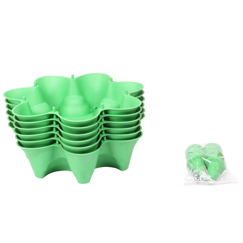 Stacking Garden Flower Tower Pot. Strawberry Planter Pot. (6x7 Pocket) (42 Plants).