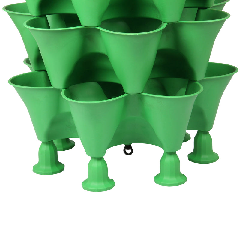 Stacking Garden Flower Tower Pot. Strawberry Planter Pot. (6x7 Pocket) (42 Plants).