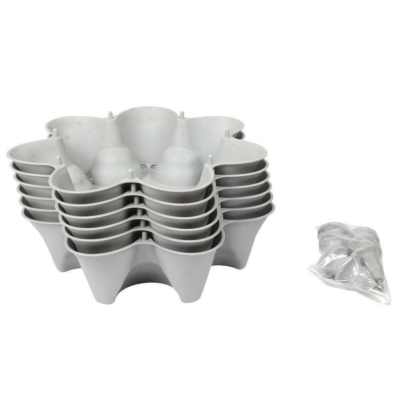 Stacking Garden Flower Tower Pot. Strawberry Planter Pot. (6x7 Pocket) (42 Plants).