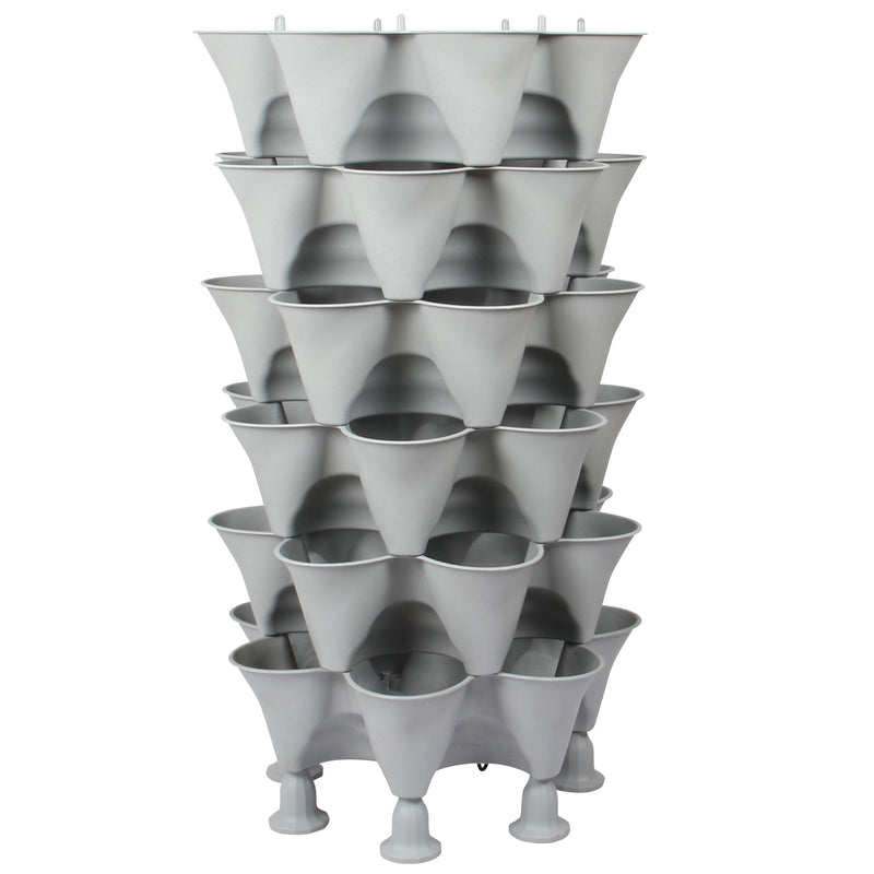Stacking Garden Flower Tower Pot. Strawberry Planter Pot. (6x7 Pocket) (42 Plants).