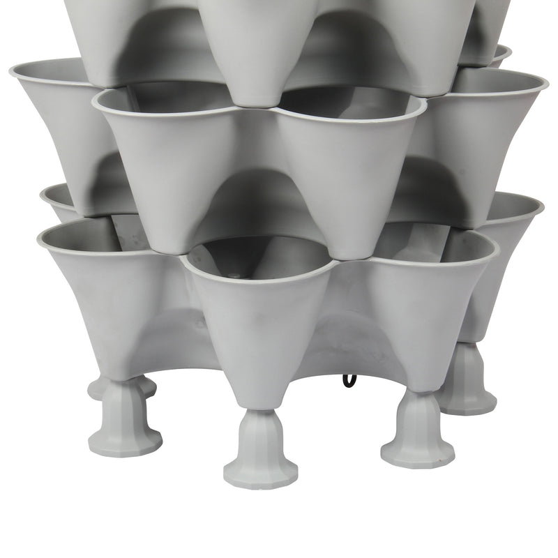 Stacking Garden Flower Tower Pot. Strawberry Planter Pot. (6x7 Pocket) (42 Plants).