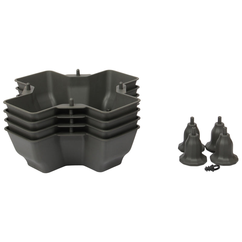 Stacking Garden Flower Tower Pot. Strong Plastic Planter Tower Pot. (4x4 Pocket).