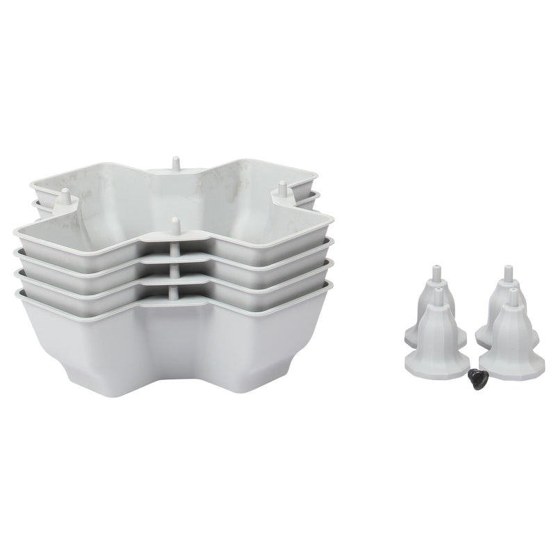 Stacking Garden Flower Tower Pot. Strong Plastic Planter Tower Pot. (4x4 Pocket).