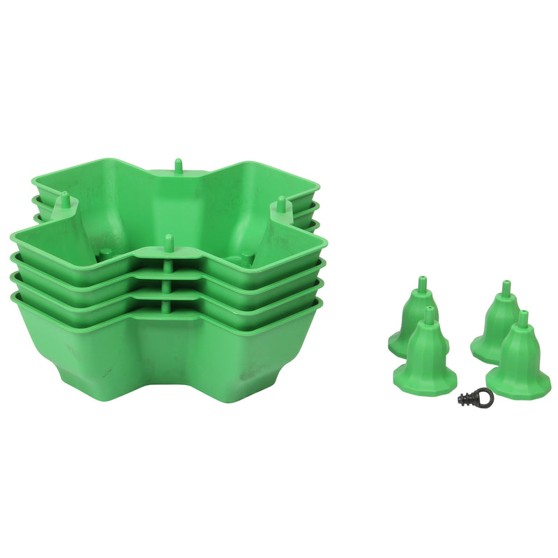 Stacking Garden Flower Tower Pot. Strong Plastic Planter Tower Pot. (4x4 Pocket).