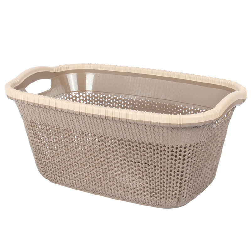 Rattan Style Rectangular Laundry Basket