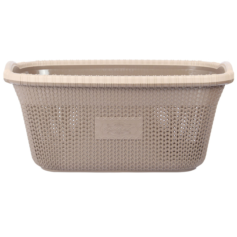 Rattan Style Rectangular Laundry Basket
