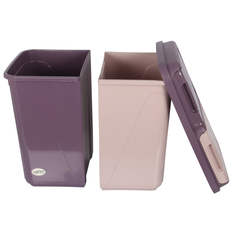 Dual Compartment Rubbish Bin. Waste Recycling And Laundry Basket. 60L (2 x 30L).