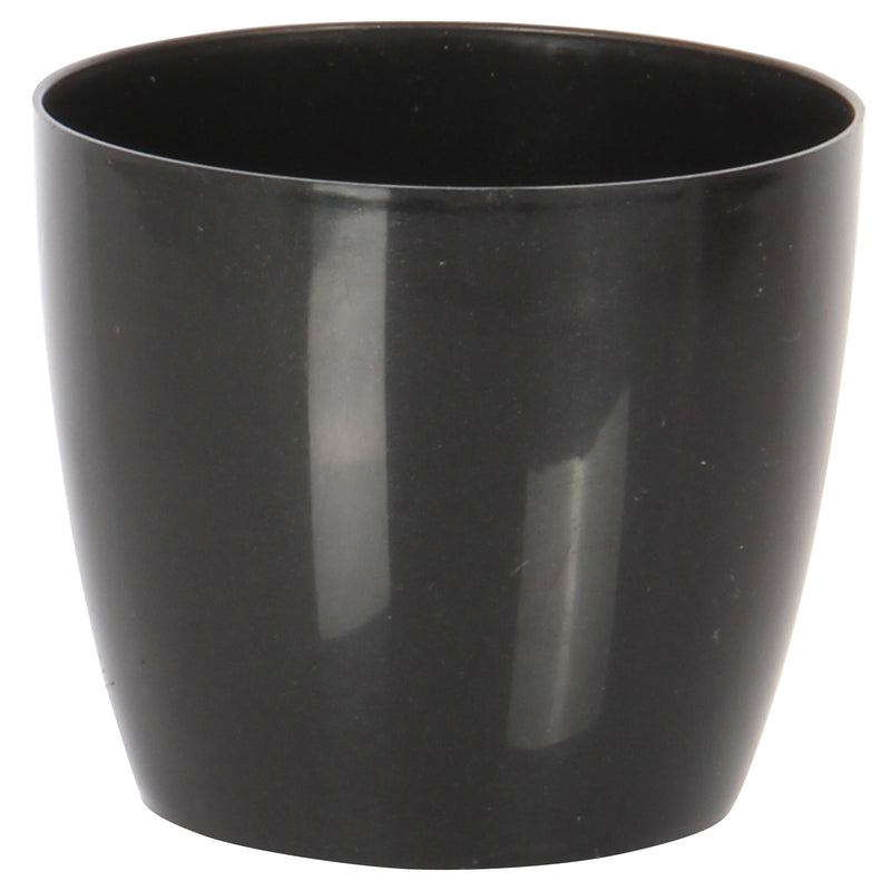 Black Indoor Plant Pot with Watering Feature. Self-Watering Pot.