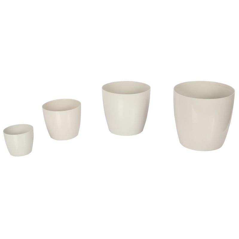 White Indoor Plant Pot with Watering Feature. Self-Watering Pot.