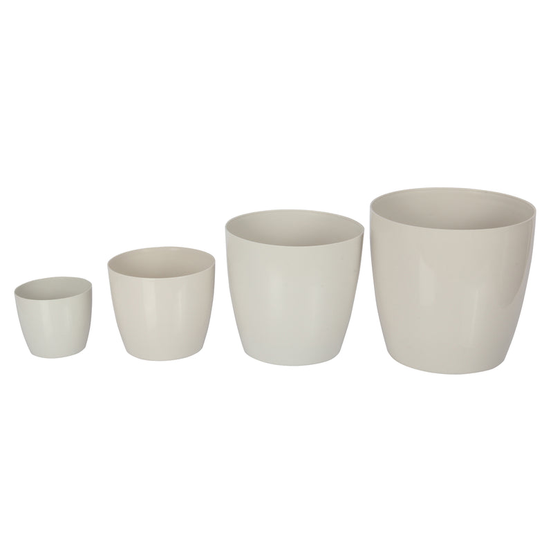 White Indoor Plant Pot with Watering Feature. Self-Watering Pot.