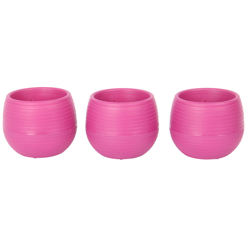 Small Flower Pot. Decorative Indoor Cactus Pot. (Pack of 3) (0.13L / 0.51L / 1.3L)