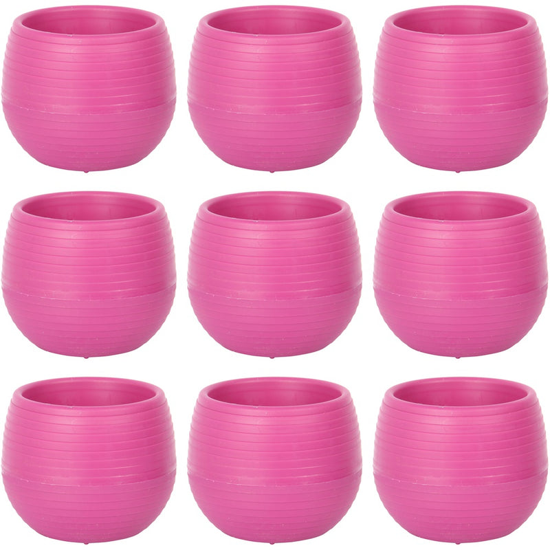 Small Flower Pot. Decorative Indoor Cactus Pot. (Pack of 9) (0.13L / 0.51L / 1.3L)