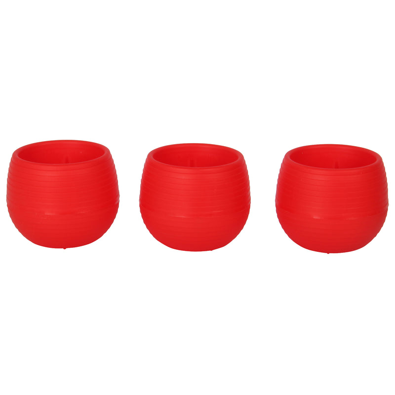 Small Flower Pot. Decorative Indoor Cactus Pot. (Pack of 3) (0.13L / 0.51L / 1.3L)