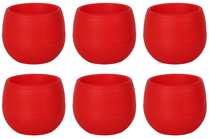 Small Flower Pot. Decorative Indoor Cactus Pot. (Pack of 6) (0.13L / 0.51L / 1.3L)