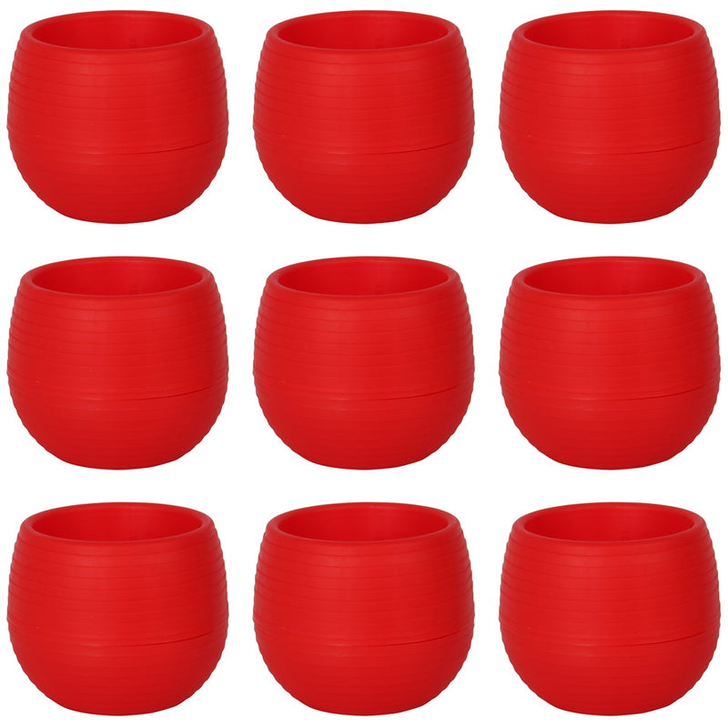 Small Flower Pot. Decorative Indoor Cactus Pot. (Pack of 9) (0.13L / 0.51L / 1.3L)