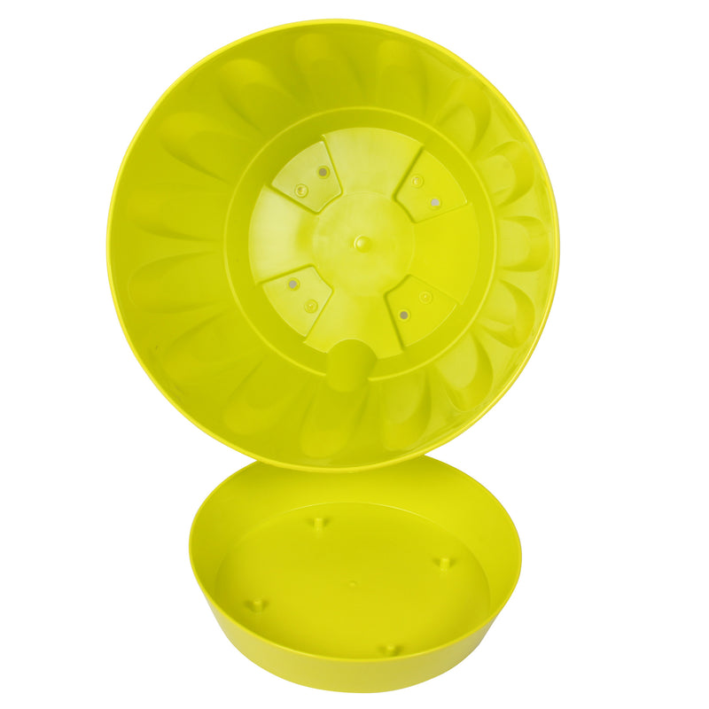 Modern Daisy Round Flower Pot with Saucer. Indoor / Outdoor Flowerpot. (6 Sizes)