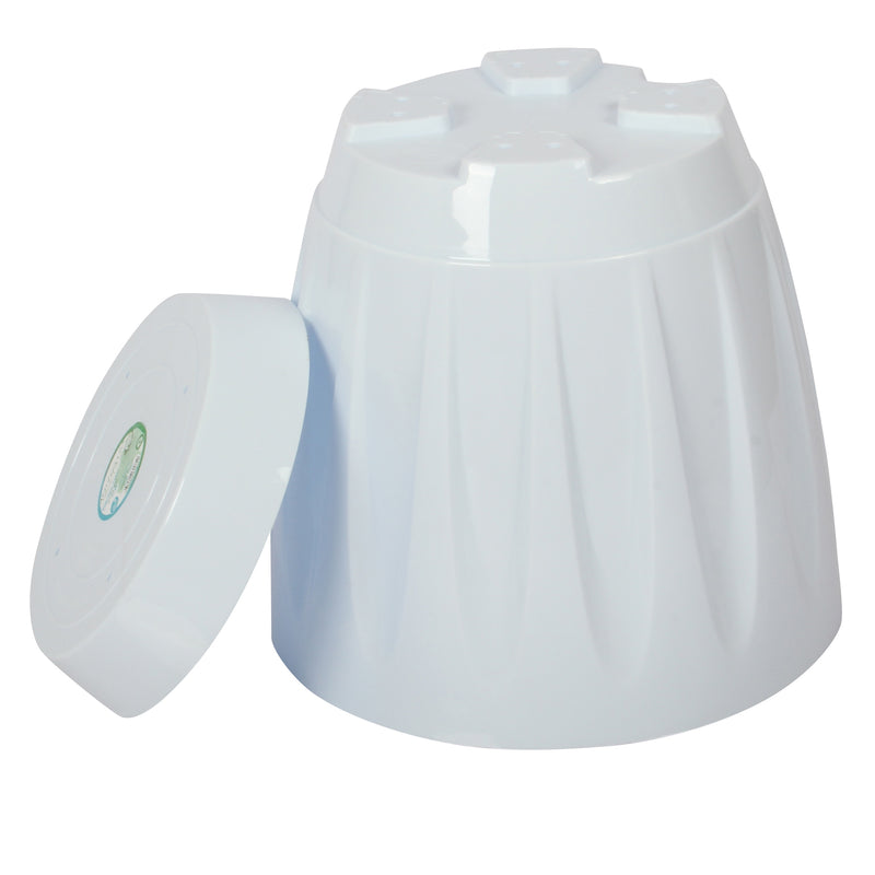 Modern Daisy Round Flower Pot with Saucer. Indoor / Outdoor Flowerpot. (6 Sizes)