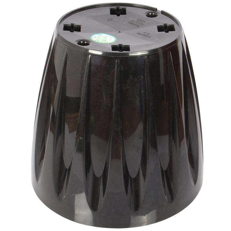 Extra Large Black Round Flower Pot. Indoor / Outdoor Modern Flowerpot. (46 Litre)