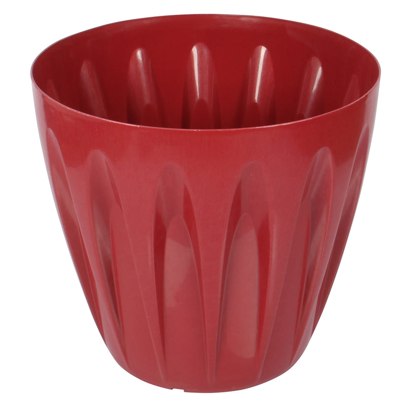 Extra Large Red Round Flower Pot. Indoor / Outdoor Modern Flowerpot. (46 Litre)
