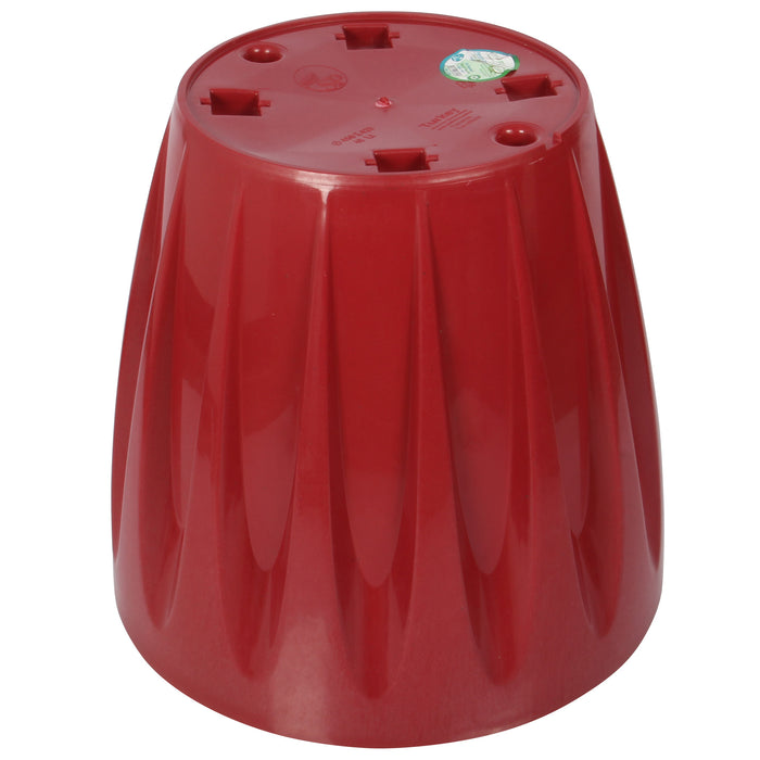 Extra Large Red Round Flower Pot. Indoor / Outdoor Modern Flowerpot. (46 Litre)