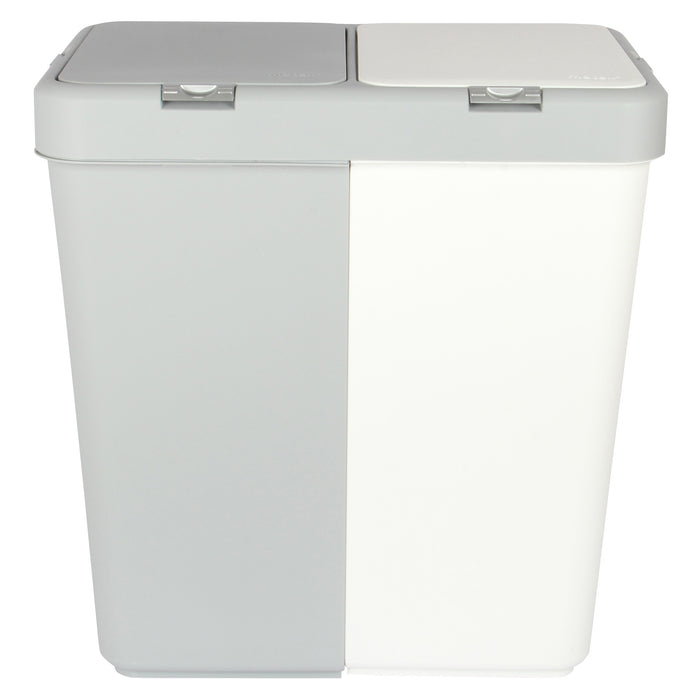 80L Dual Compartment Kitchen Rubbish Bin Waste Recycling And Laundry Basket.