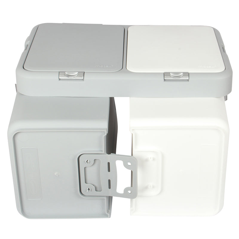 80L Dual Compartment Kitchen Rubbish Bin Waste Recycling And Laundry Basket.