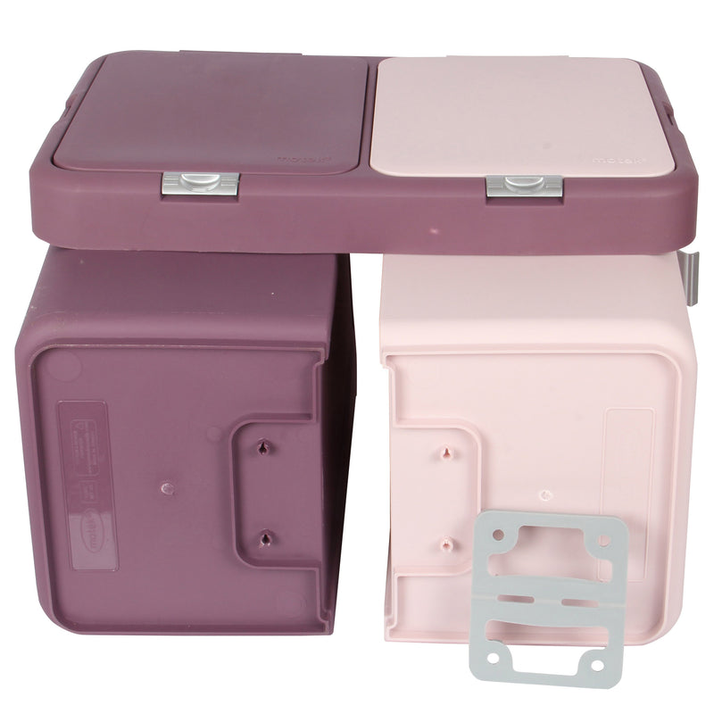 80L Dual Compartment Kitchen Rubbish Bin Waste Recycling And Laundry Basket.