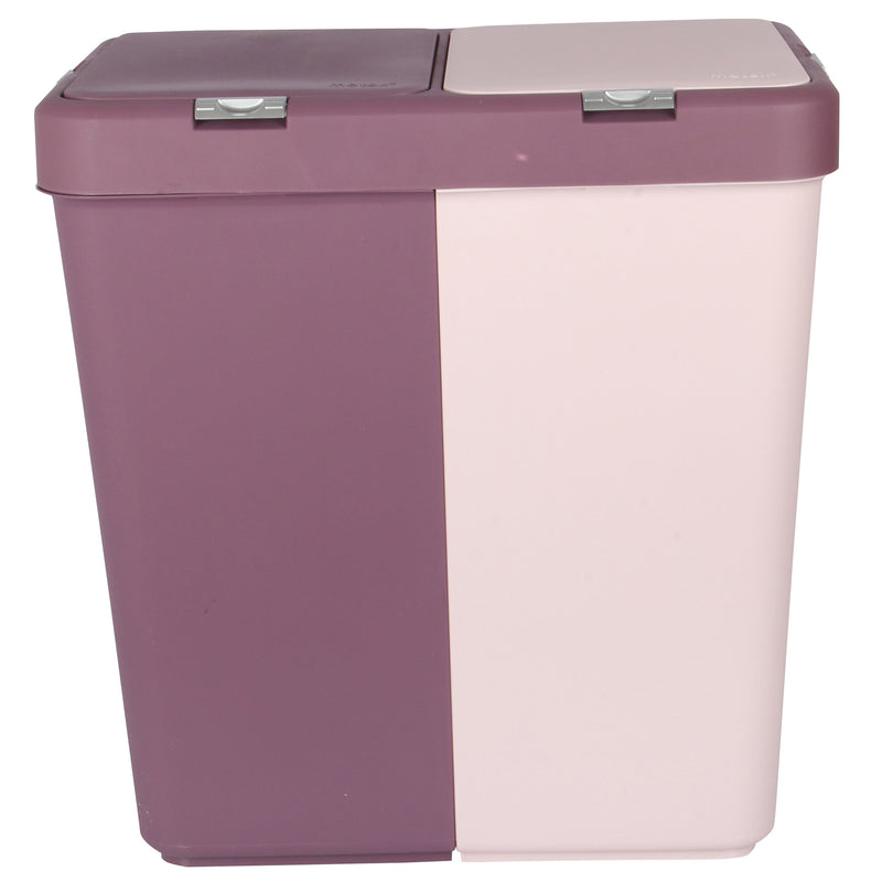 80L Dual Compartment Kitchen Rubbish Bin Waste Recycling And Laundry Basket.