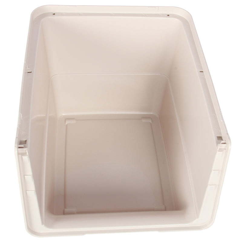 Large Stacking Pick Bin. Wheeled Box with Front Lid. (Set of 3 x 33L)