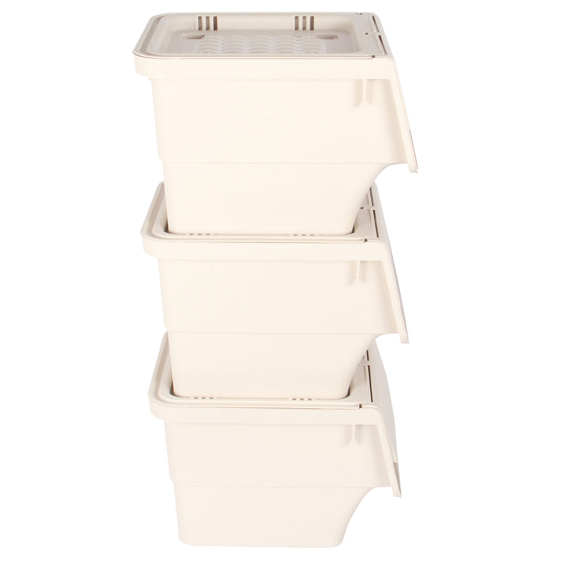 Storage Boxes. Multi Purpose Wheeled Organizer Box with Front Lid. (3 x 12L)