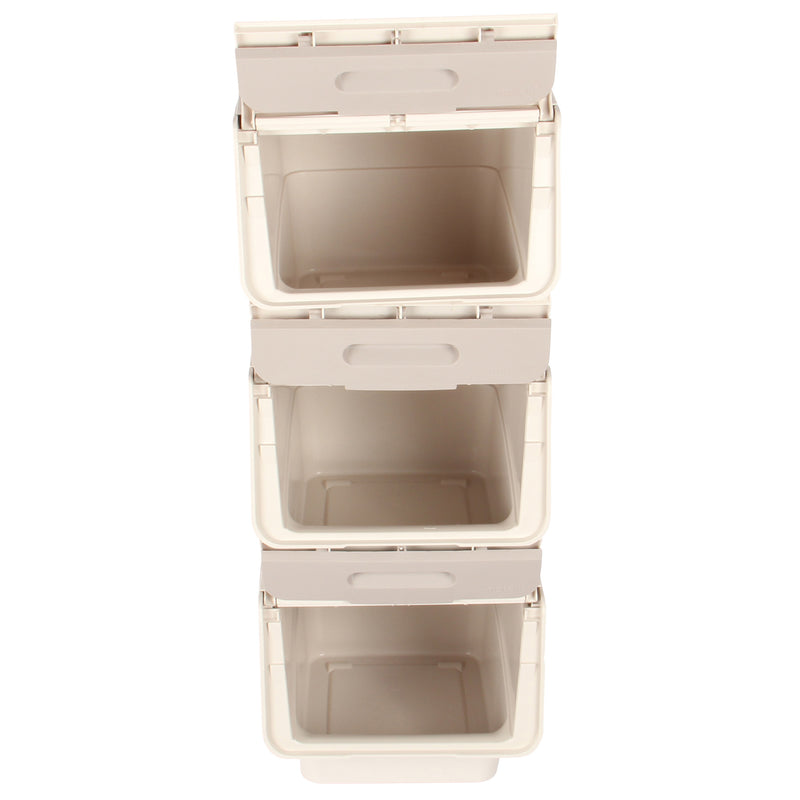 Storage Boxes. Multi Purpose Wheeled Organizer Box with Front Lid. (3 x 12L)