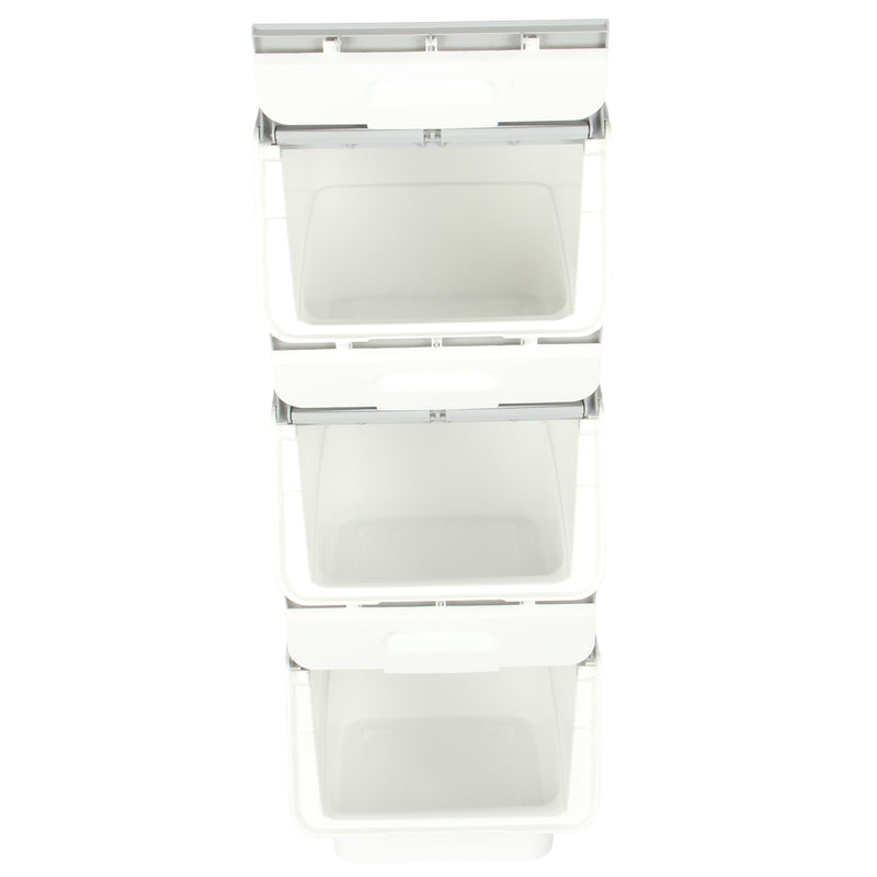 Storage Boxes. Multi Purpose Wheeled Organizer Box with Front Lid. (3 x 12L)