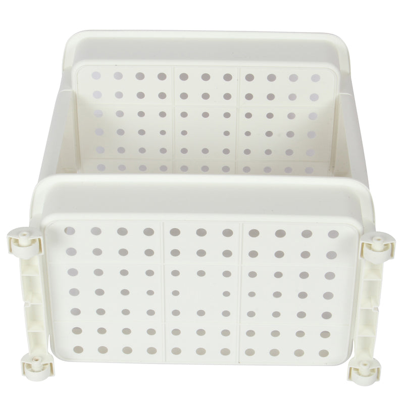 2 Tier Slide Out Troley Rack Shelf Holder with Wheel. Kitchen Bathroom Organizer.