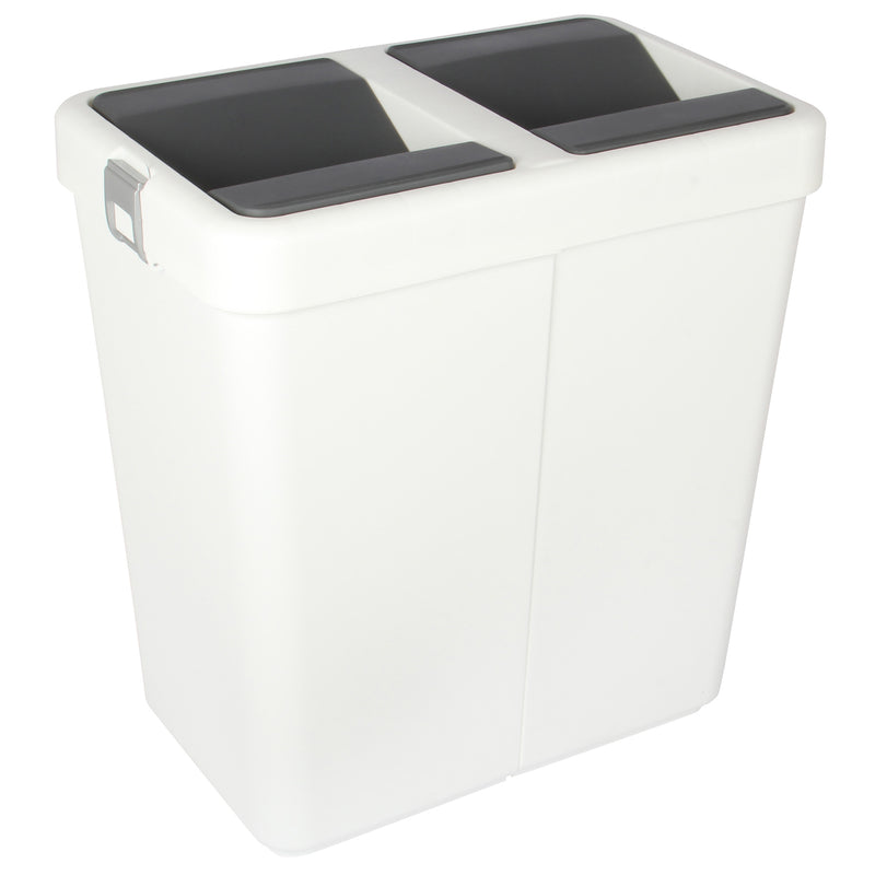 Rubbish Waste Bin Recycling Dual Compartment 80L.
