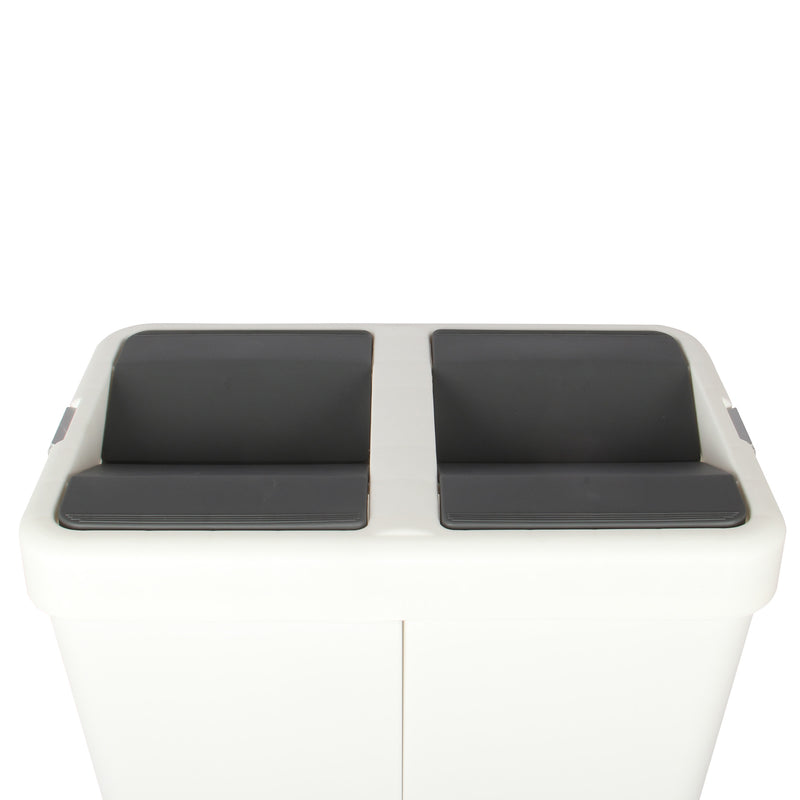 Rubbish Waste Bin Recycling Dual Compartment 80L.